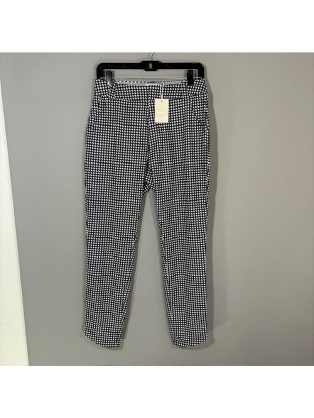 Peter Millar Pants Womens 2 Black Geo Print Ankle Pull On Stretch Microfiber